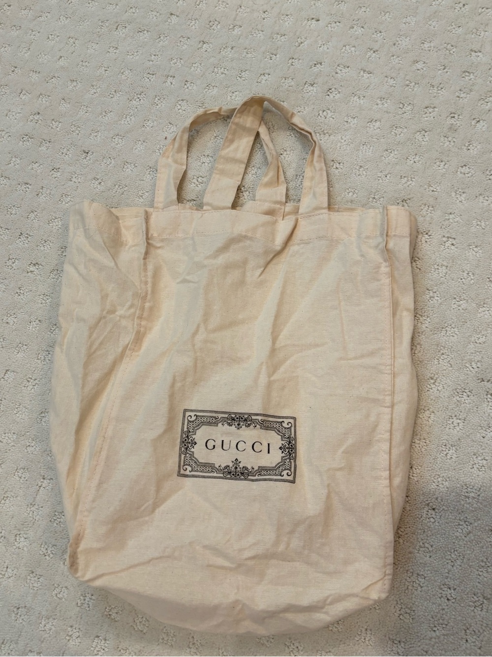 Gucci Natural Canvas Tote with Logo